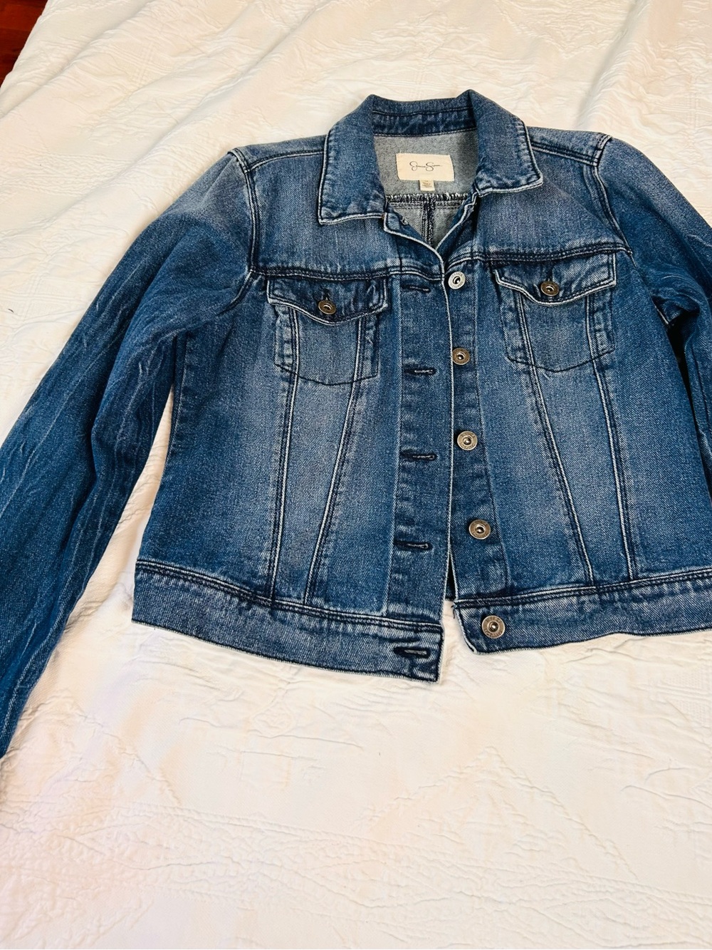Jessica Simpson Dark Blue Denim Jean Jacket